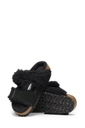 Birkenstock Arizona Split Vl Teddy Kadın Sandalet 1025544 Siyah