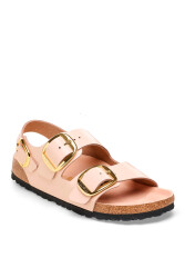 Birkenstock Mılano Bıg Buckle Nl Hıgh Shıne Kadın Sandalet 1026484 New Beige