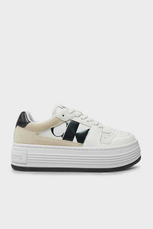 Calvin Klein Logolu Deri Kadın Sneaker Ayakkabı YW0YW014820LD - Calvin Klein 2---0