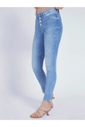 Guess 1981 Kadın Skinny Pantolon W1GA28D3ZT7 Kot Mavi