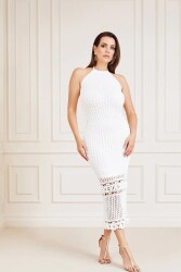 Guess Agathe Kadın Elbise 2YGK325707Z Kırık Beyaz