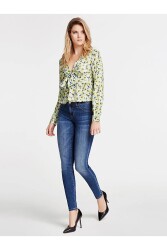 Guess Annette Kadın Skinny Denim Pantolon W0GA99D41F2 Kot Mavi
