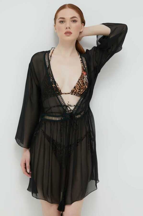 Guess Leopar Desenli Kimono Bağlamalı Pareo E3GK06WE550 - Guess 3---0
