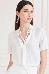 Guess Marciano Myrea Kadın Bluz 2GGH099547Z Kırık Beyaz