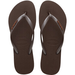 Havaianas Slım Logo Metallıc Kadın Terlik 4119875 KAHVERENGİ