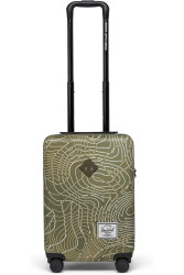 Herschel Heritage Hardshell Carry On Luggage Kabin Boy Valiz 11197 Ivy Green Topography