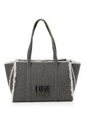 Love Moschino Kadın Omuz Çantası JC4320PP0IKQ0000 Kot Siyah