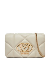 Love Moschino Kapitoneli Çıkarılabilir Zincir Askılı Kadın Çapraz Çanta JC4043PP1MLC0110 Krem