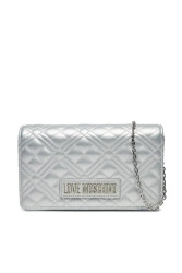Love Moschino Parlak Kapitoneli Zincir Askılı Kadın Çapraz Çanta JC4079PP1MLA196B Silver