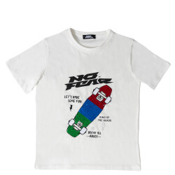 No Fear Erkek Çocuk Tshirt NFR-B500322 Beyaz