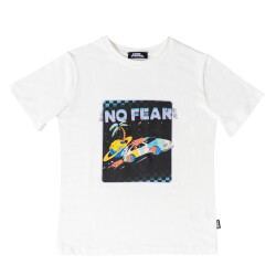 No Fear NFR-B500337 Erkek Çocuk Tişört Beyaz
