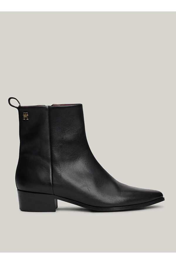 Tommy Hilfiger Kadın Deri Bot FW0FW08103BDS - TOMMY HILFIGER 3---0