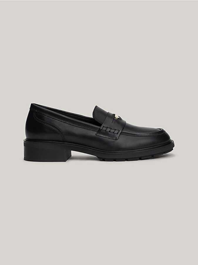 Tommy Hilfiger Kadın Deri Loafer Ayakkabı FW0FW08029BDS - TOMMY HILFIGER 3---0