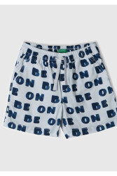 Unıted Colors Of Benetton Erkek Bebek Şort 4VPDG901W MAVİ