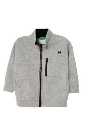 United Colors Of Benetton Erkek Bebek Sweatshirt 30UNG502N GRİ MELANJ