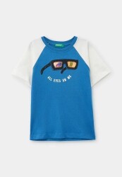 Unıted Colors Of Benetton Erkek Bebek Tshirt 3096G10DL MAVİ