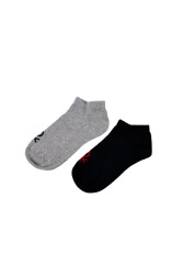 Unıted Colors Of Benetton Erkek Çocuk 2'li Babet Çorap BNT-B24096 GRİ MELANJ