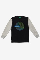 United Colors Of Benetton Erkek Çocuk Sweatshirt BNT-B20912 Siyah