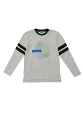 United Colors Of Benetton Erkek Çocuk Sweatshirt BNT-B20914 GRİ MELANJ