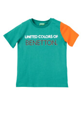 United Colors Of Benetton Erkek Çocuk Tshirt BNT-B21353 YEŞİL