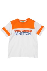United Colors Of Benetton Erkek Çocuk Tshirt BNT-B21355 Beyaz