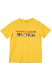 United Colors Of Benetton Erkek Çocuk Tshirt BNT-B21361 SARI