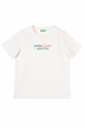 United Colors Of Benetton Erkek Çocuk Tshirt BNT-B21366 Beyaz