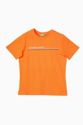 United Colors Of Benetton Erkek Çocuk Tshirt BNT-B21367 TURUNCU
