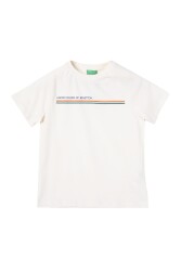 United Colors Of Benetton Erkek Çocuk Tshirt BNT-B21372 Beyaz