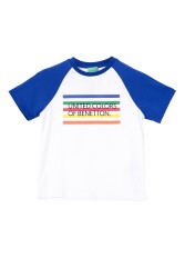 United Colors Of Benetton Erkek Çocuk Tshirt BNT-B21384 Beyaz