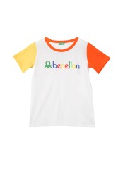 United Colors Of Benetton Erkek Çocuk Tshirt BNT-B21403 Beyaz