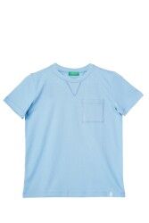 United Colors Of Benetton Erkek Çocuk Tshirt BNT-B21405 MAVİ