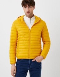 United Colors of Benetton Erkek Kapüşonlu Mont 2BA2UN02O SARI
