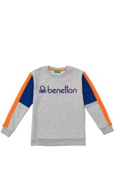 United Colors of Benetton Erkek Kapüşonlu Sweatshirt BNT-B20896 GRİ MELANJ
