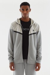 United Colors of Benetton Erkek Kapüşonlu Sweatshirt BNT-M20650 Antrasit