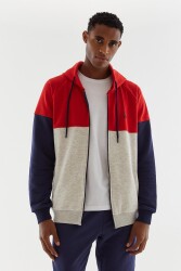 United Colors of Benetton Erkek Kapüşonlu Sweatshirt BNT-M20673 GRİ MELANJ