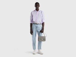 United Colors Of Benetton Erkek Keten Gömlek 5BKU5QJG8 Lila