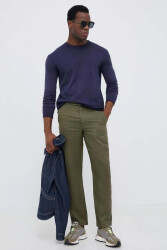 Unıted Colors Of Benetton Erkek Keten Pantolon 4AGHUF00M HAKİ