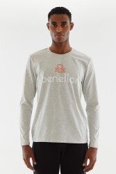 United Colors of Benetton Erkek Sweatshirt BNT-M20652 GRİ MELANJ