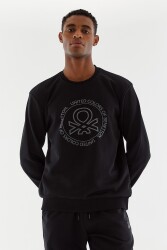 United Colors of Benetton Erkek Sweatshirt BNT-M20668 Siyah
