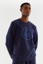 United Colors of Benetton Erkek Sweatshirt BNT-M20668 LACİVERT