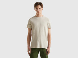 Unıted Colors Of Benetton Erkek Tshirt 39IVU104I Bej