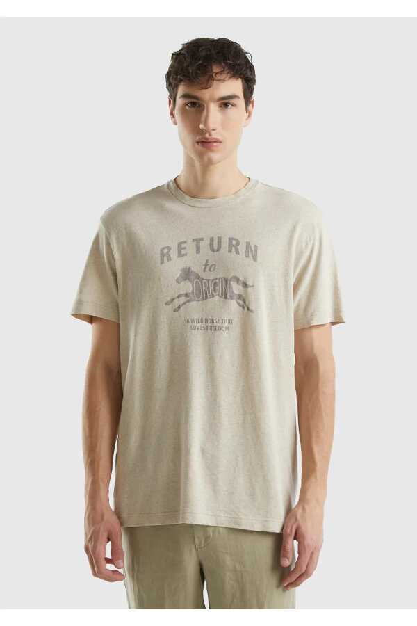 Unıted Colors Of Benetton Erkek Tshirt 39IVU1082 - United Colors Of Benetton 3---0