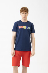 Unıted Colors Of Benetton Erkek Tshirt BNT-M21158 LACİVERT