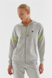 United Colors of Benetton Kadın Kapüşonlu Sweatshirt BNT-W20746 GRİ MELANJ