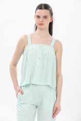 United Colors Of Benetton Kadın Pijama Üstü 71445 YEŞİL