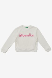 United Colors of Benetton Kadın Sweatshirt BNT-G20829 Beyaz