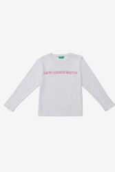 United Colors of Benetton Kadın Sweatshirt BNT-G20863 Beyaz