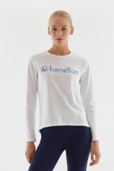 United Colors Of Benetton Kadın Tshirt BNT-W20717 Beyaz