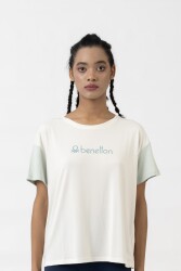 United Colors Of Benetton Kadın Tshirt BNT-W21018 Beyaz
